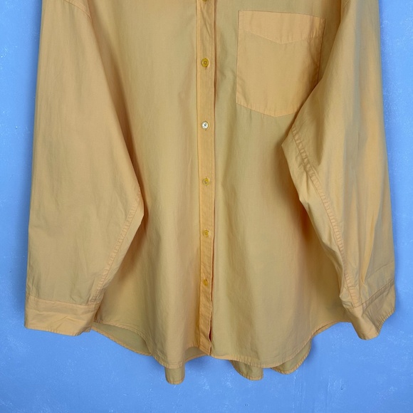 Aritzia Wilfred Free size 2XL long sleeve button up poplin relaxed yellow NEW - Picture 3 of 13